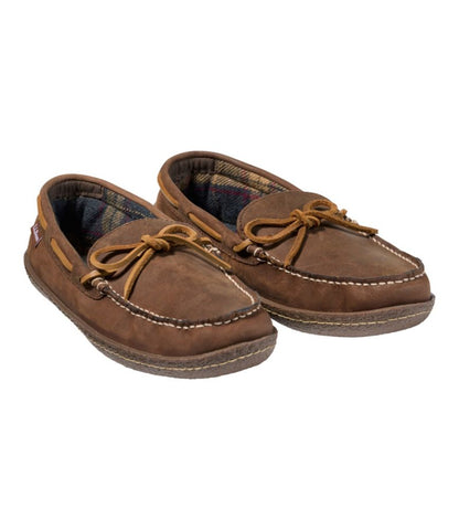 Men's Handsewn Slippers, Flannel-Lined - US 4144