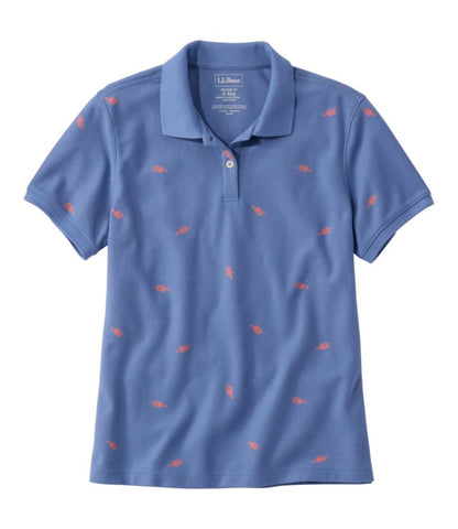 Women's Premium Double L Polo, Short-Sleeve Relaxed Fit Novelty - US 8808