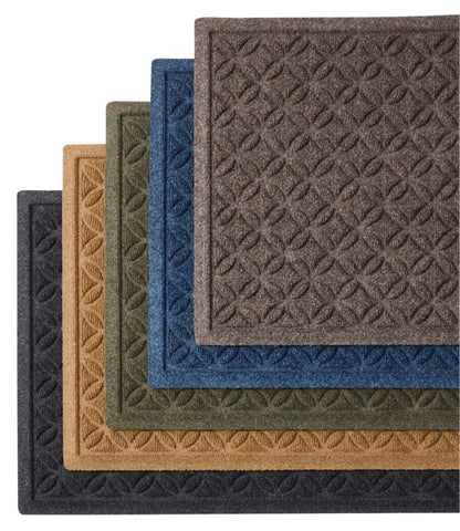 Heavyweight Recycled Waterhog Doormat, Geometric Rings - US 0678